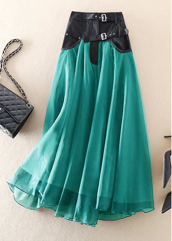 French Grey fashion Patchwork Tulle Skirts Spring